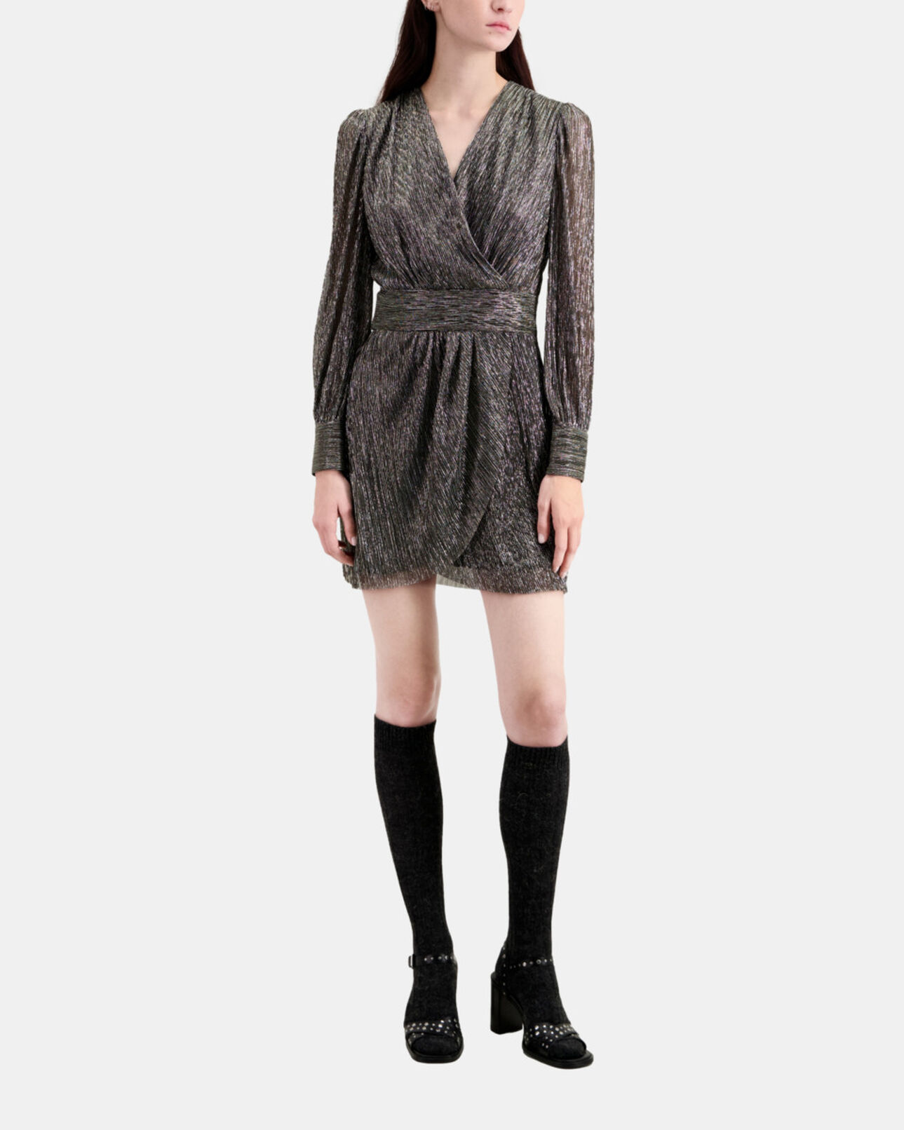 The Kooples WOMEN SILVER short silver dress