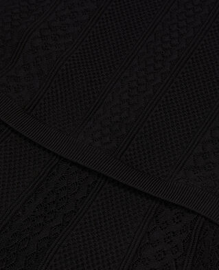 The Kooples WOMEN BLACK short black openwork knit dress