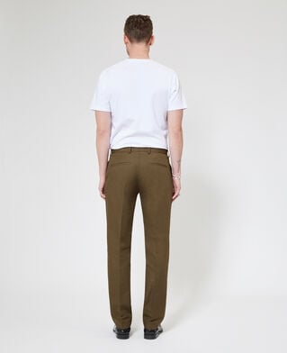 The Kooples HOMME KAKI pantalon de costume droit kaki