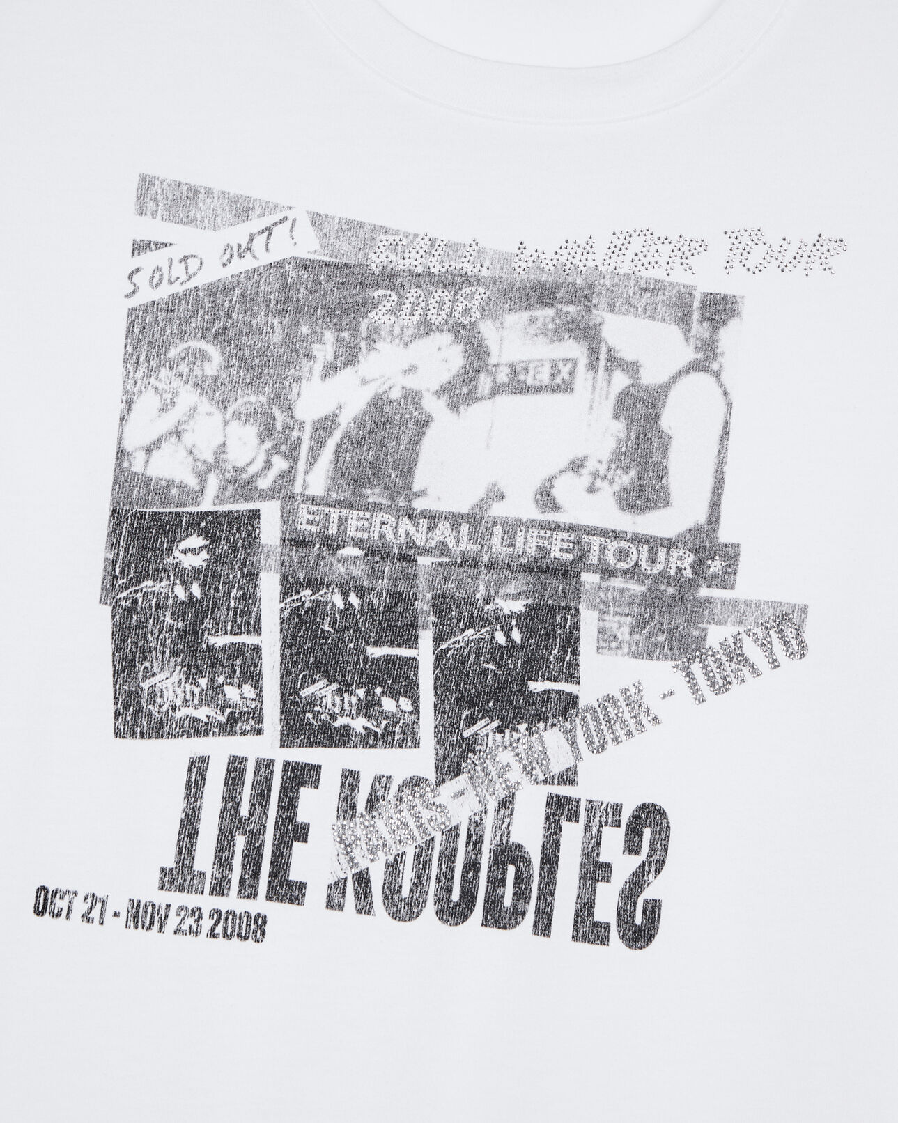 The Kooples WOMEN WHITE white eternal life tour serigraphy t-shirt