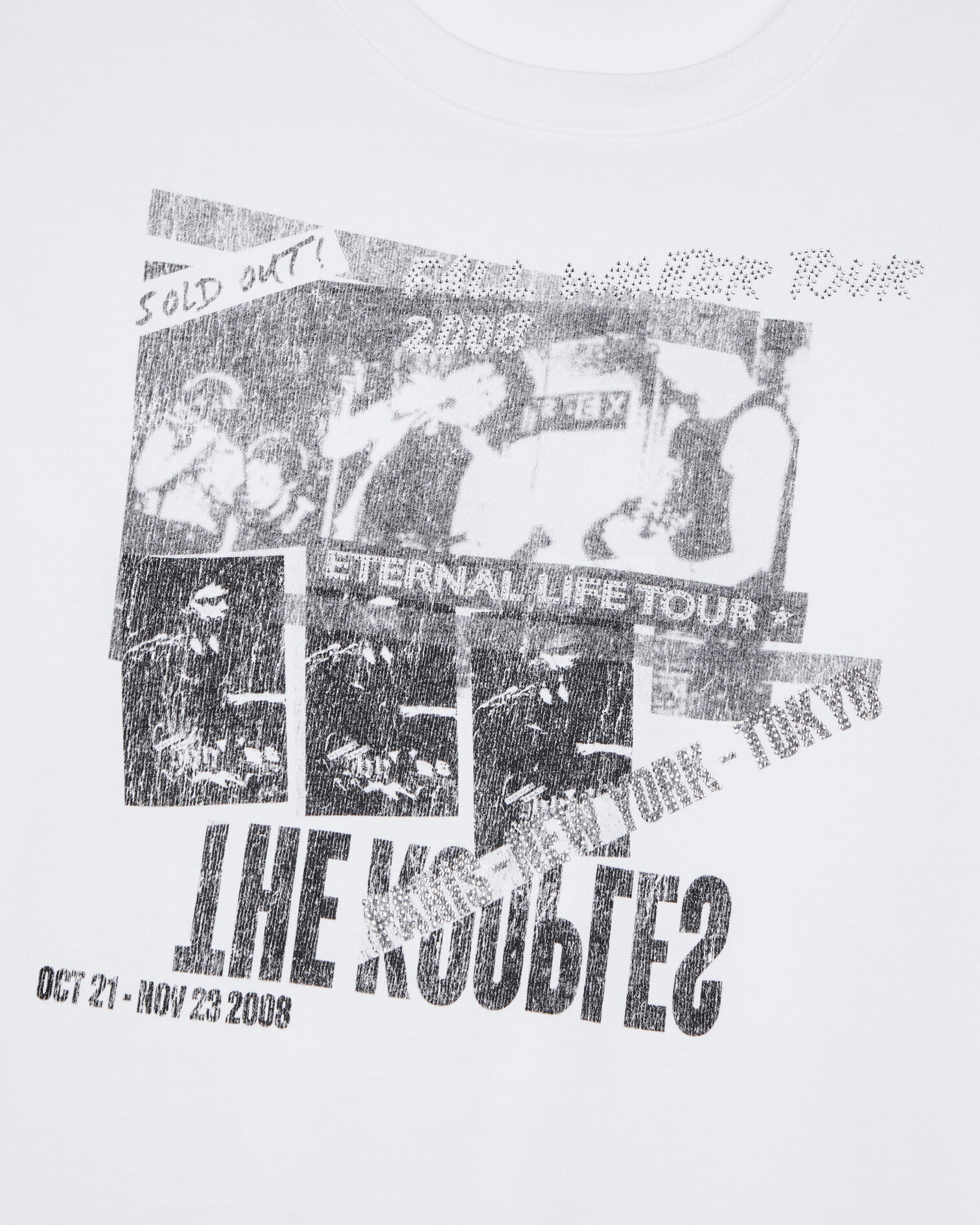 White Eternal life tour serigraphy t-shirt, WHITE, hi-res image number null