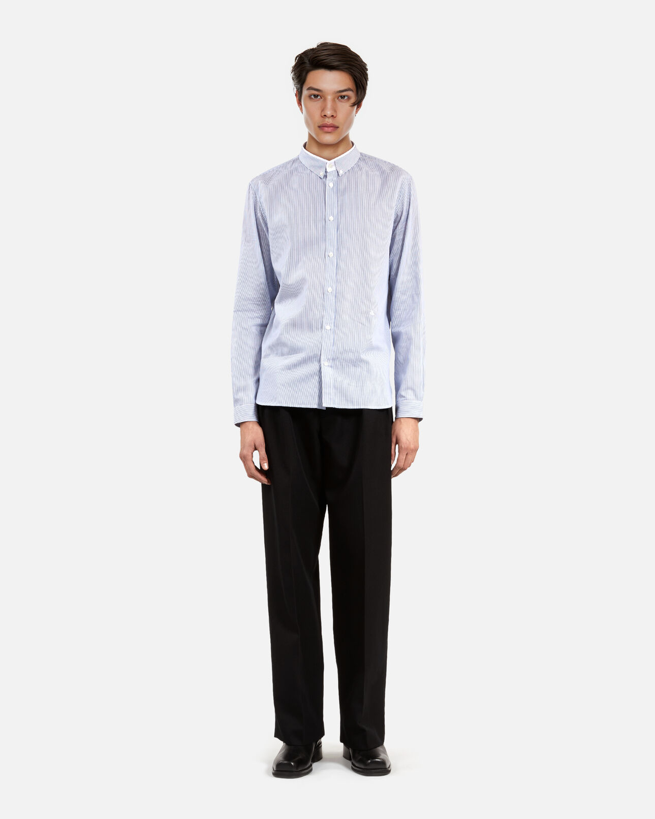 The Kooples HOMME BLUE WHITE chemise formelle à rayures bleu et blanche