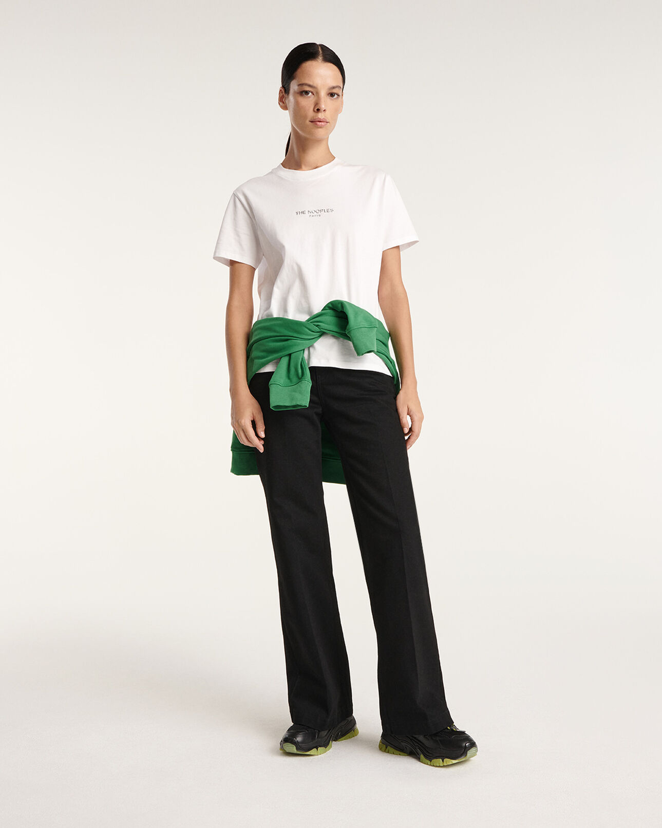 The Kooples FEMME WHITE t-shirt blanc à logo