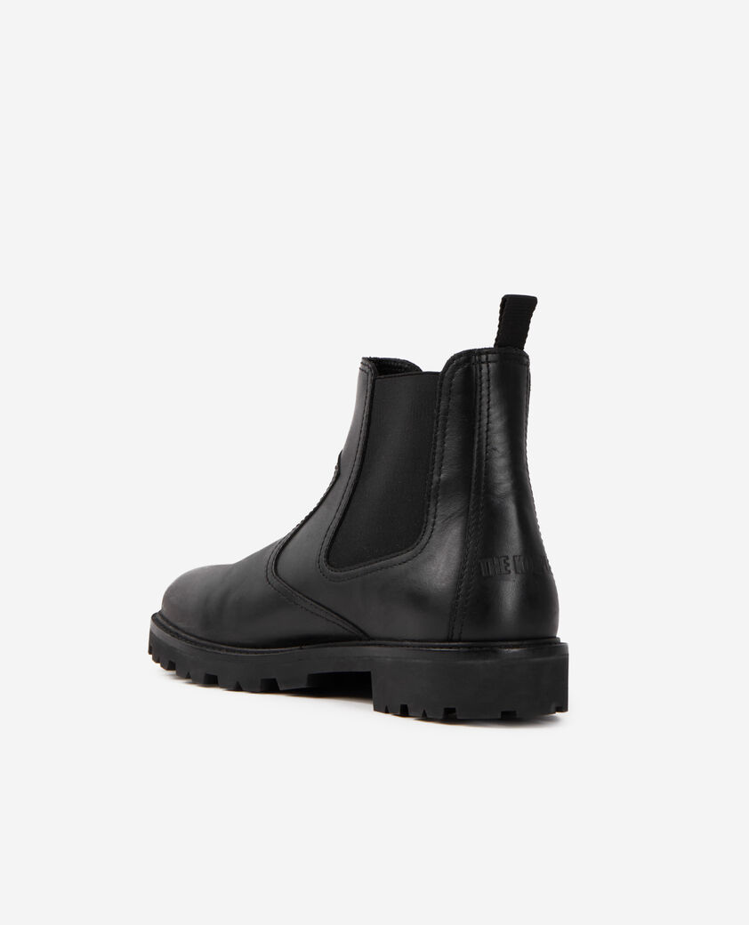 The Kooples MEN BLACK black leather chelsea boots