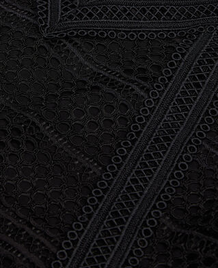 The Kooples MUJER BLACK top negro guipur