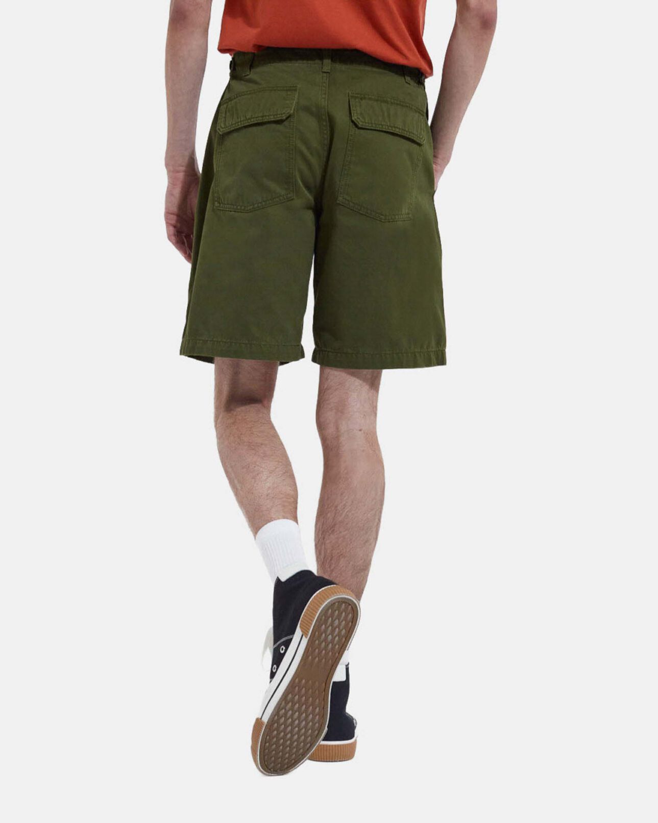 The Kooples HOMME KAKI short kaki coton long quatre poches