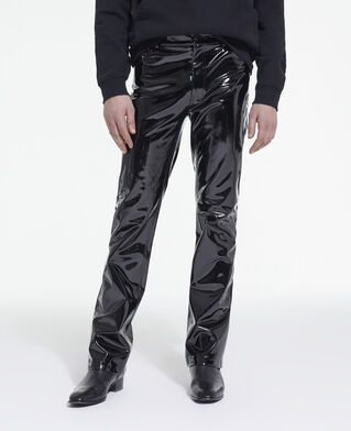 The Kooples H BLACK black vinyl leather jeans
