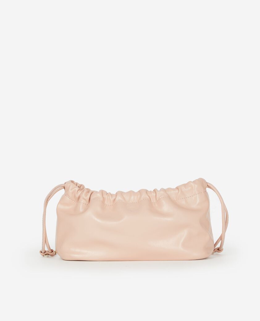 The Kooples FEMME OLD ROSE sac taylor en cuir recycl&eacute; rose