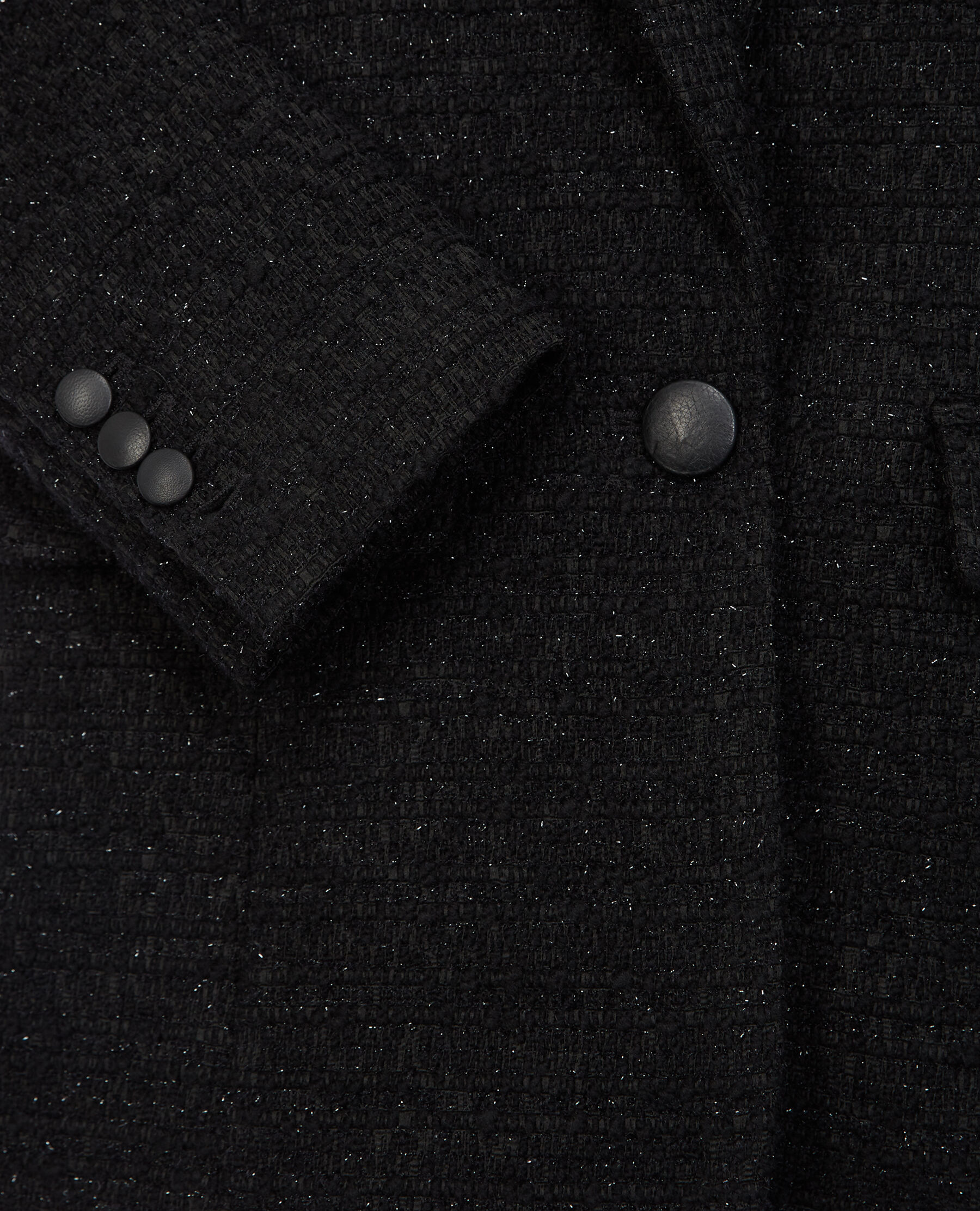 Blazer tweed noir cheap