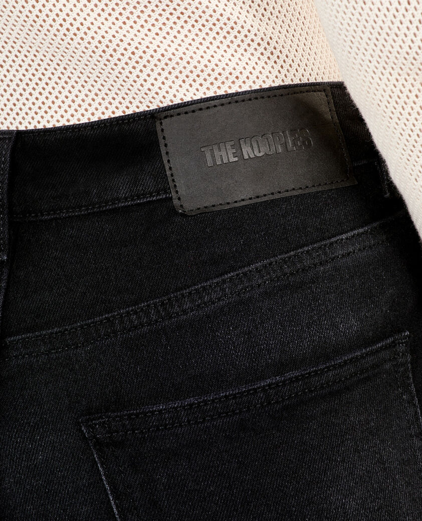 The Kooples WOMEN BLACK WASHED black flare jeans