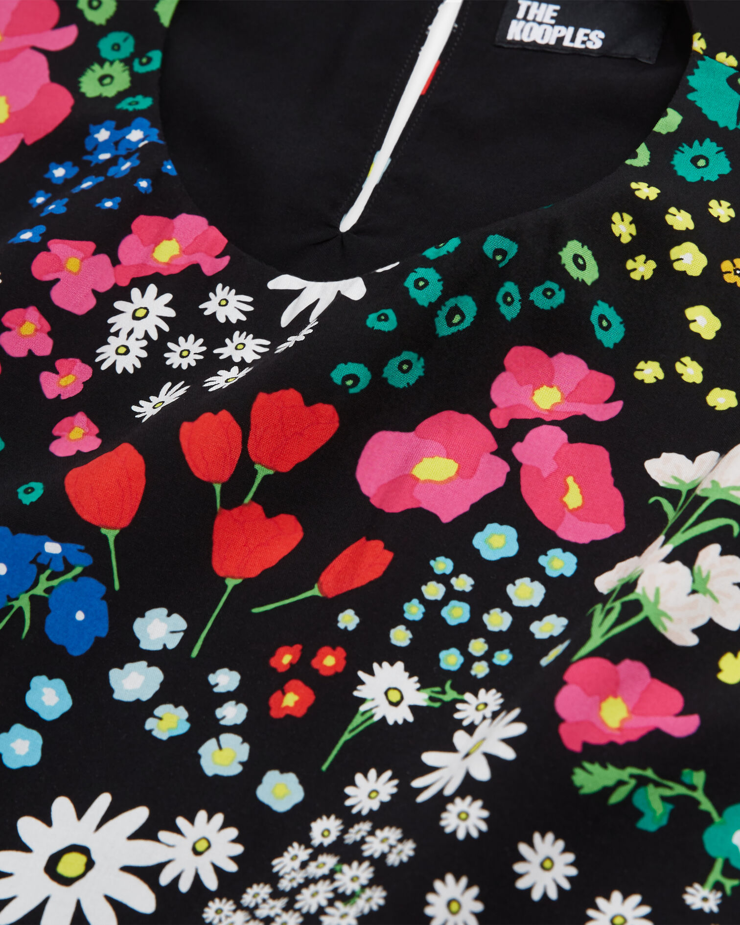 Long printed dress with cut-out details, MULTICOLOR, hi-res image number null