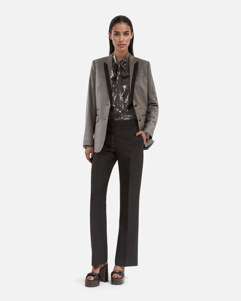 The Kooples FEMME DARK GREY veste tailleur droite grise