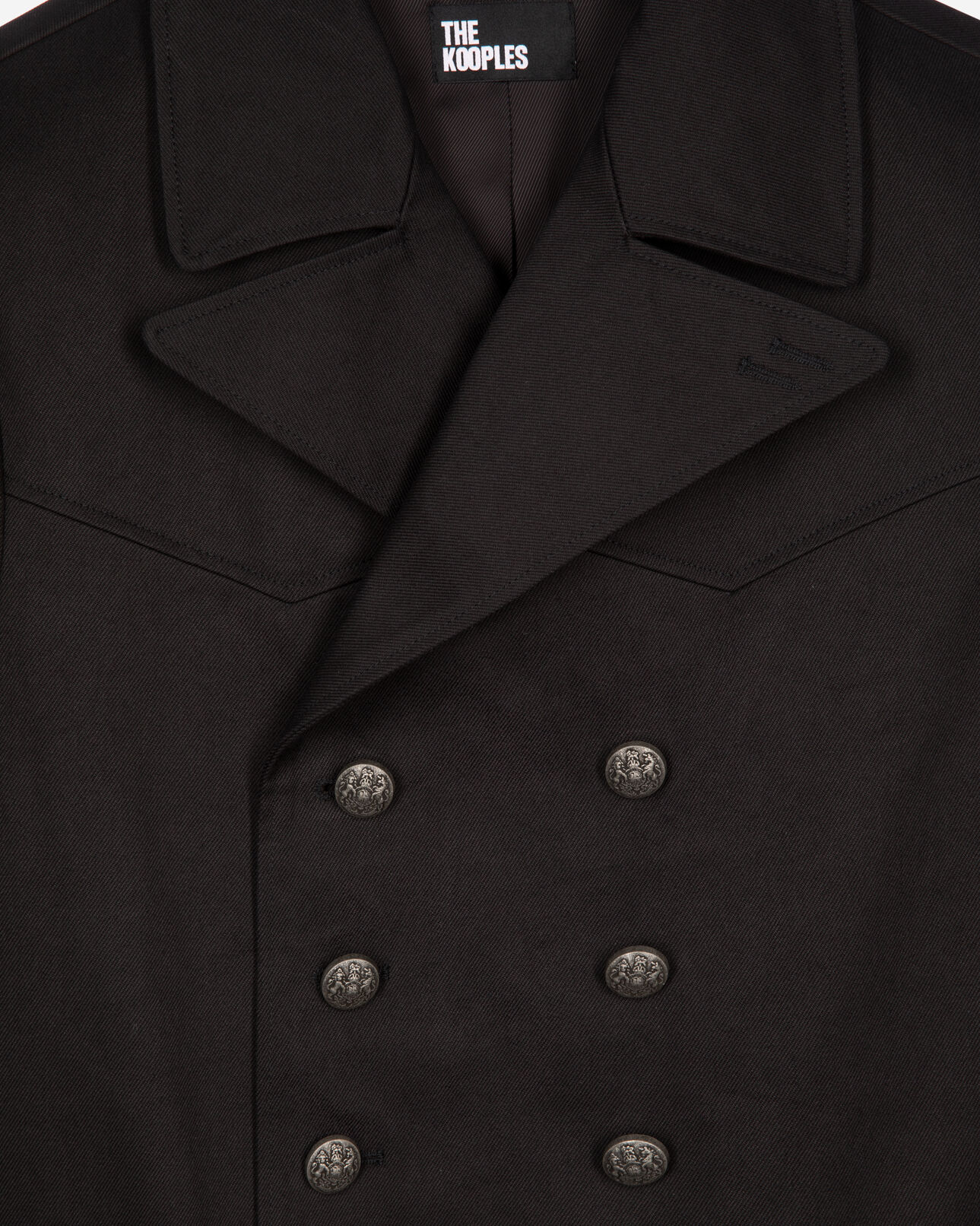 The Kooples H DARK GREY grey cotton coat