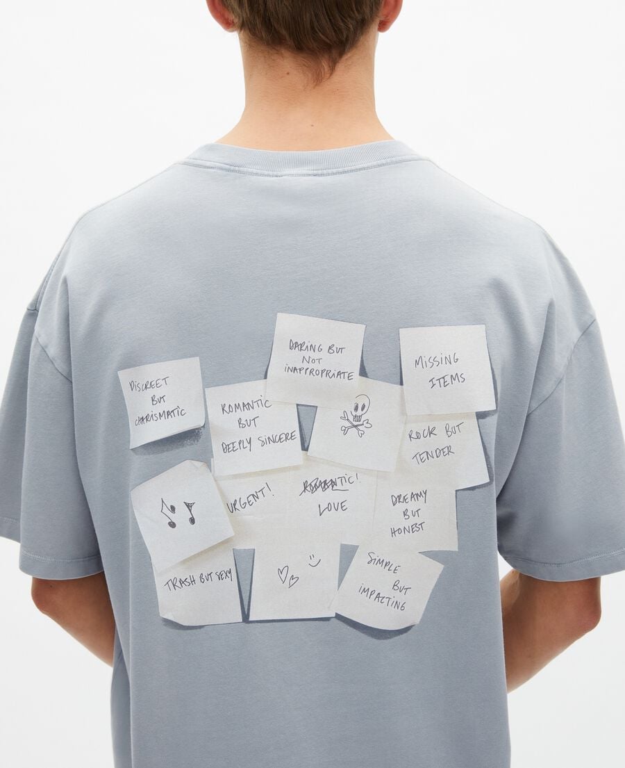 The Kooples HOMME BLUE GREY t-shirt avec sérigraphie bleu