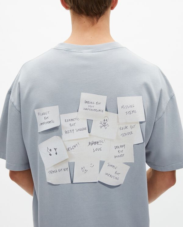 The Kooples HOMME BLUE GREY t-shirt avec sérigraphie bleu