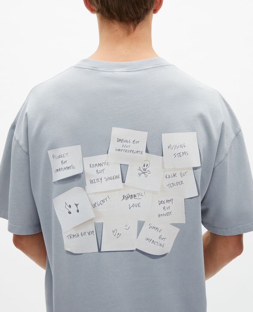 The Kooples H BLUE GREY t-shirt with blue screen print