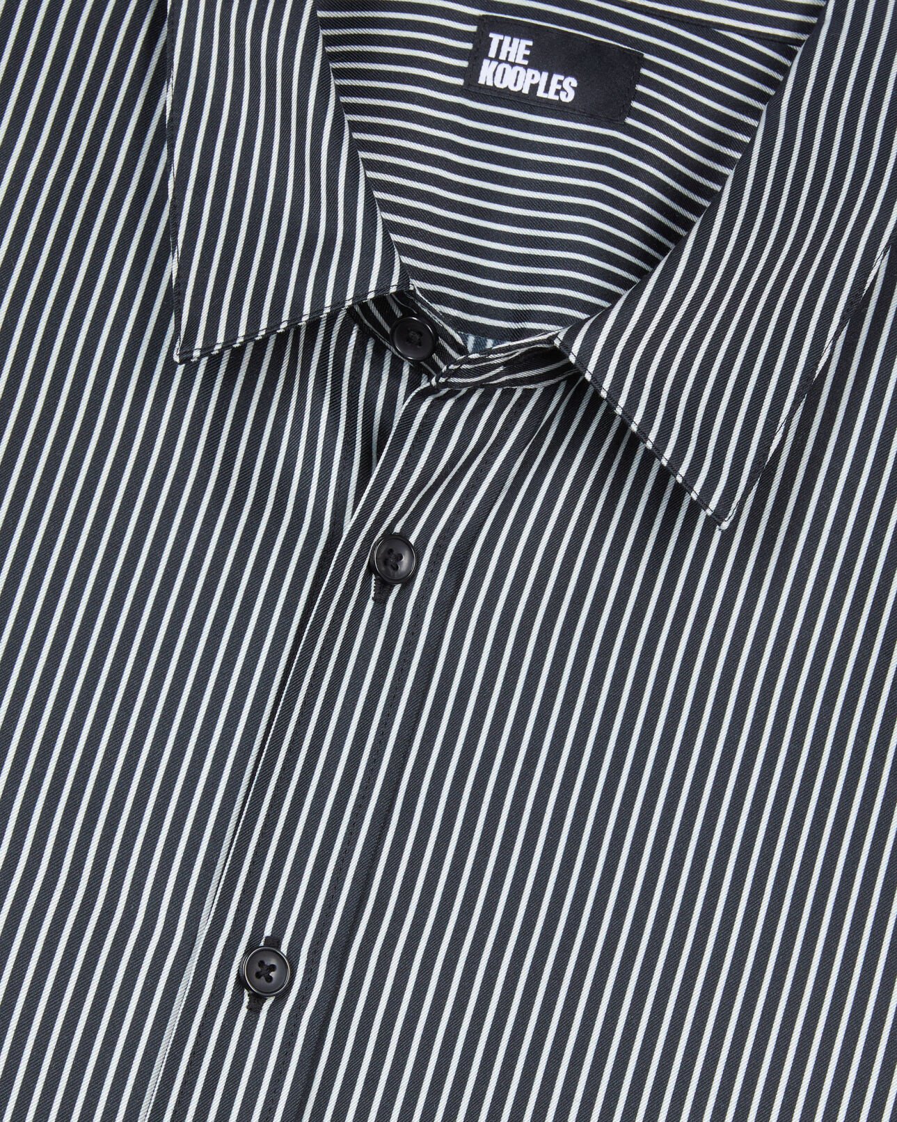 The Kooples HERREN BLACK WHITE schwarz-weißes hemd mit streifen