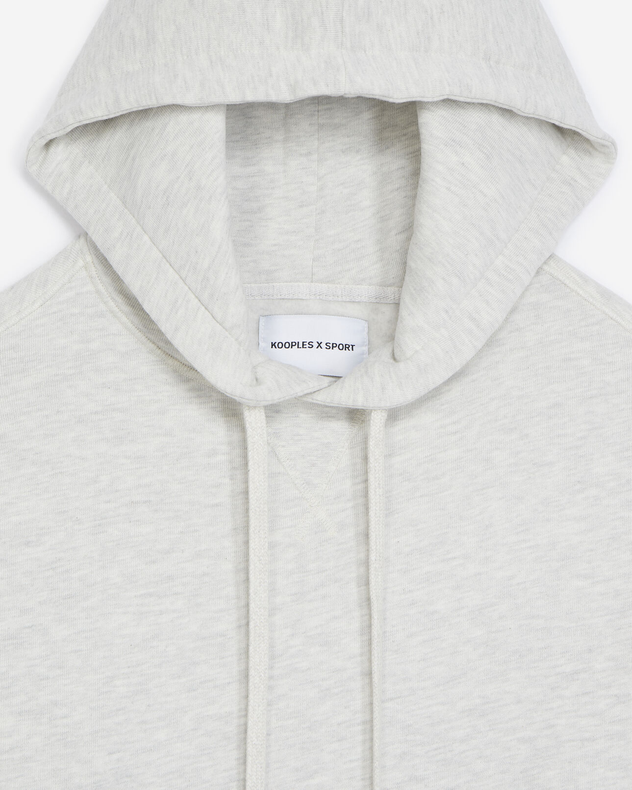 The Kooples MUJER LIGHT GREY MELANGE sudadera gris capucha bolsillo canguro