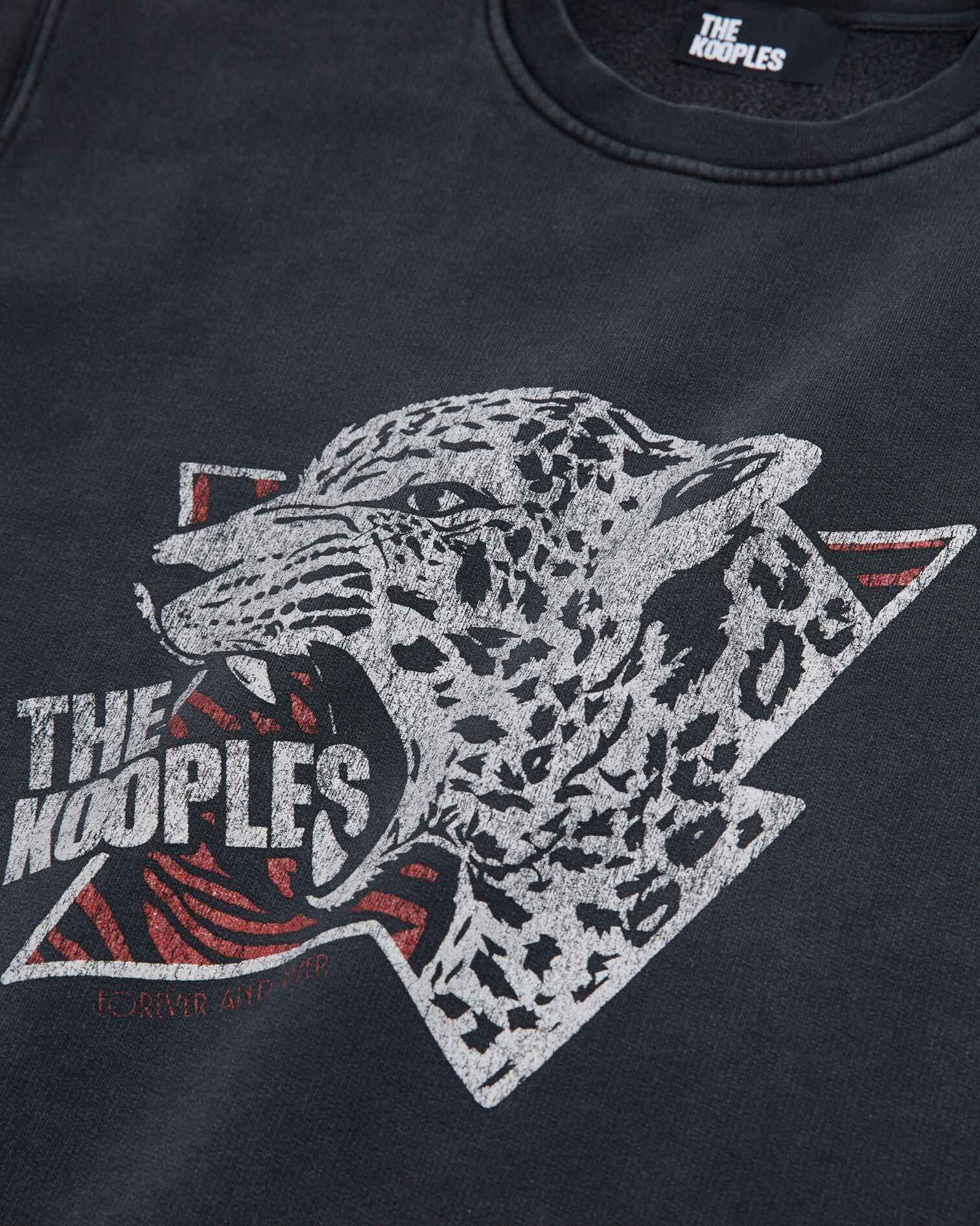 Sweatshirt sérigraphié tigre noir, BLACK WASHED, hi-res image number null
