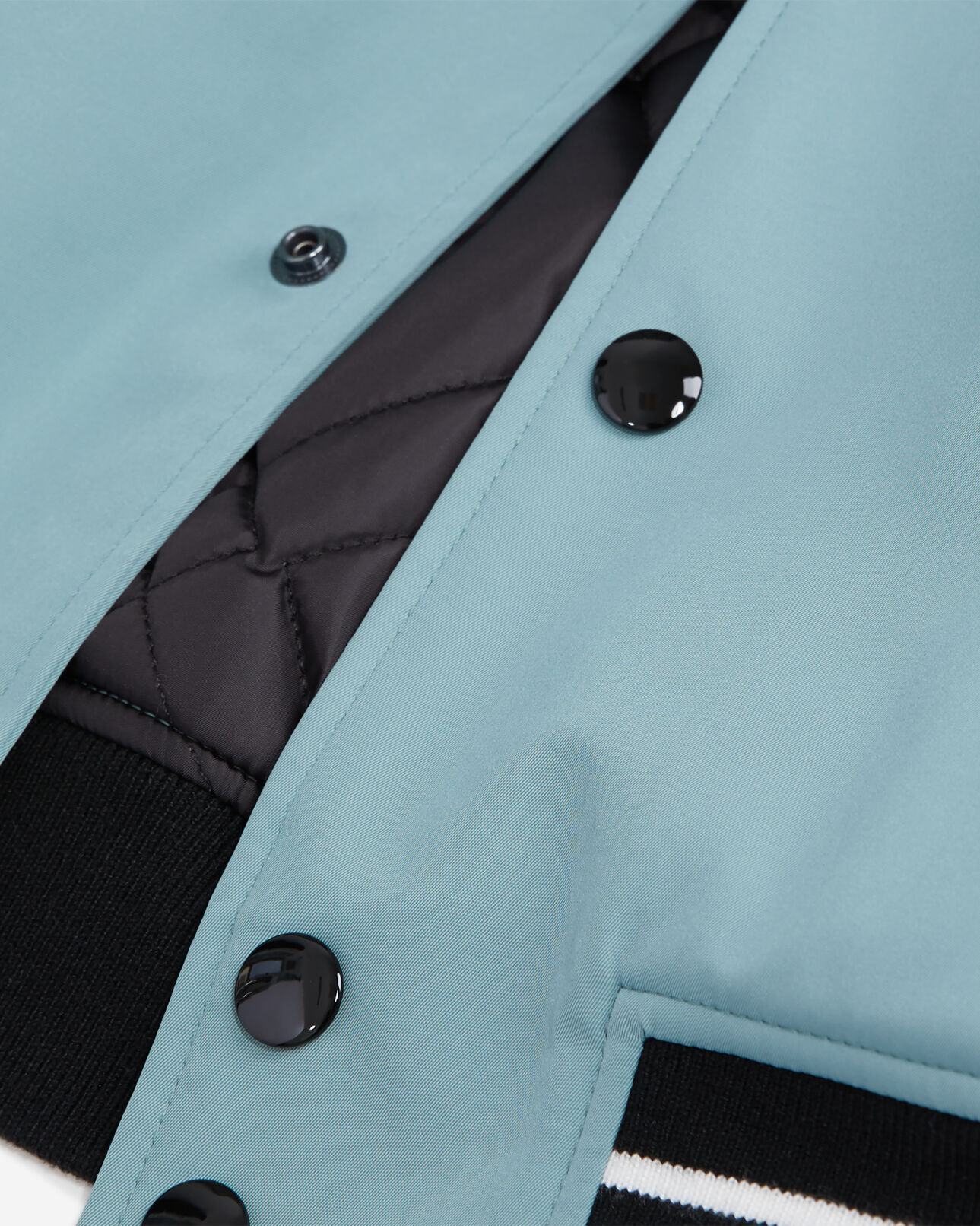 The Kooples MEN CELADON blue and green jacket with patchwork