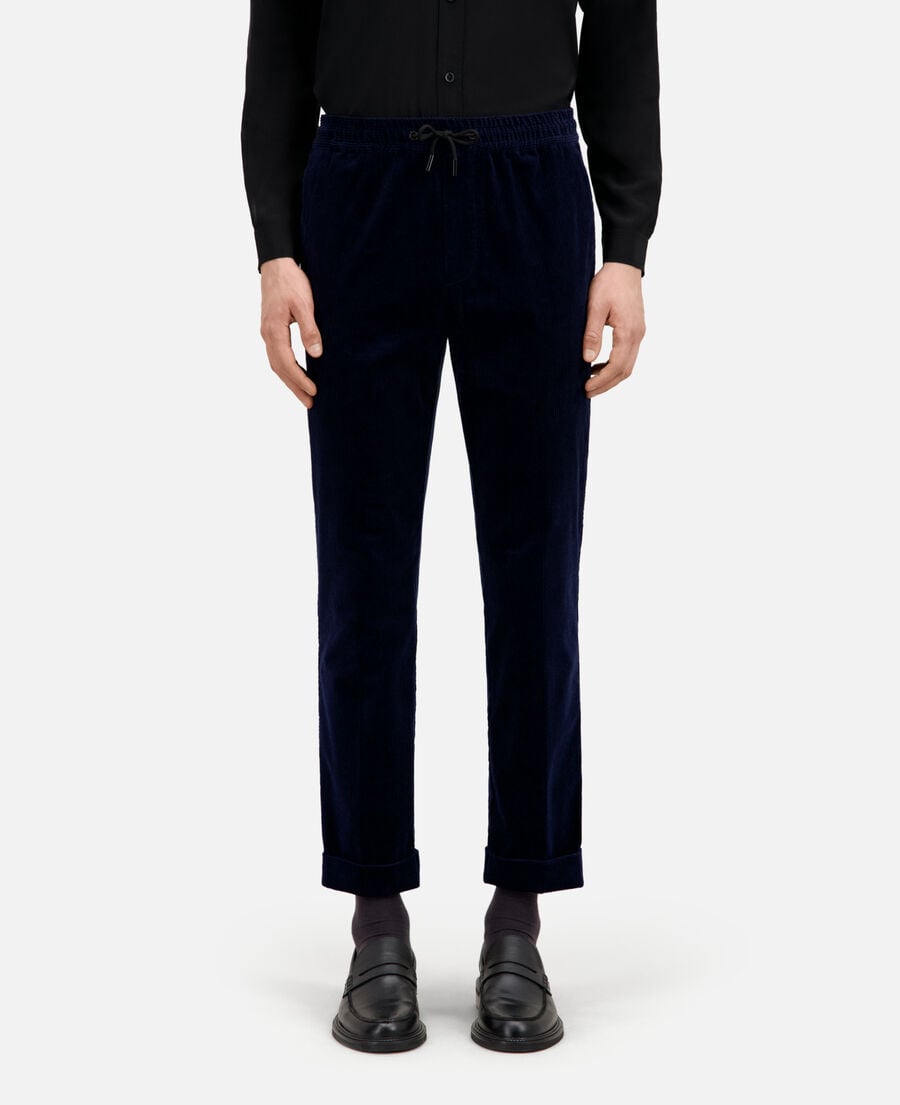 The Kooples MEN NAVY navy blue corduroy trousers