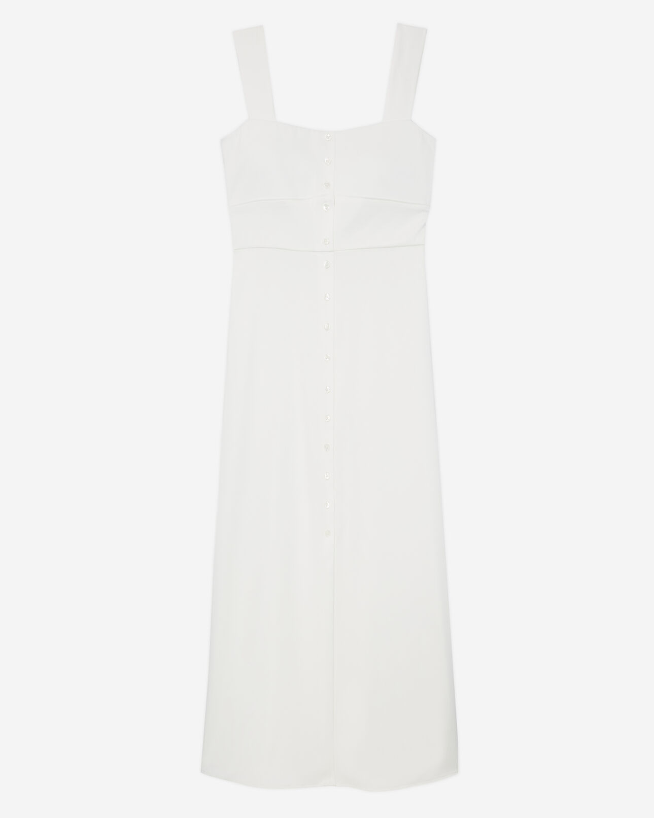 The Kooples F ECRU long white dress with buttoning