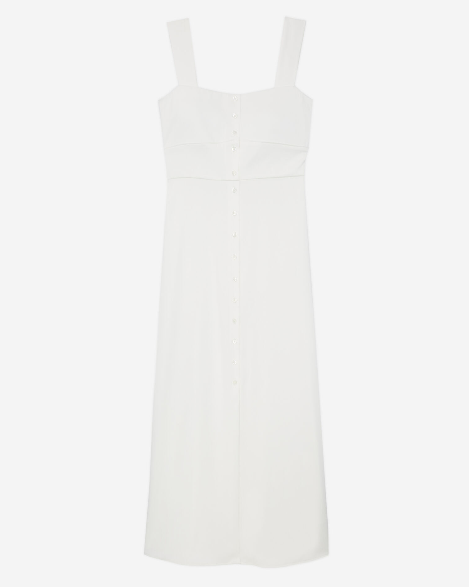 Long white dress with buttoning, ECRU, hi-res image number null