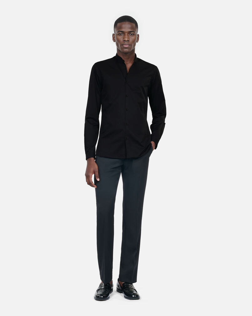 The Kooples MEN BLACK black shirt in smart twill