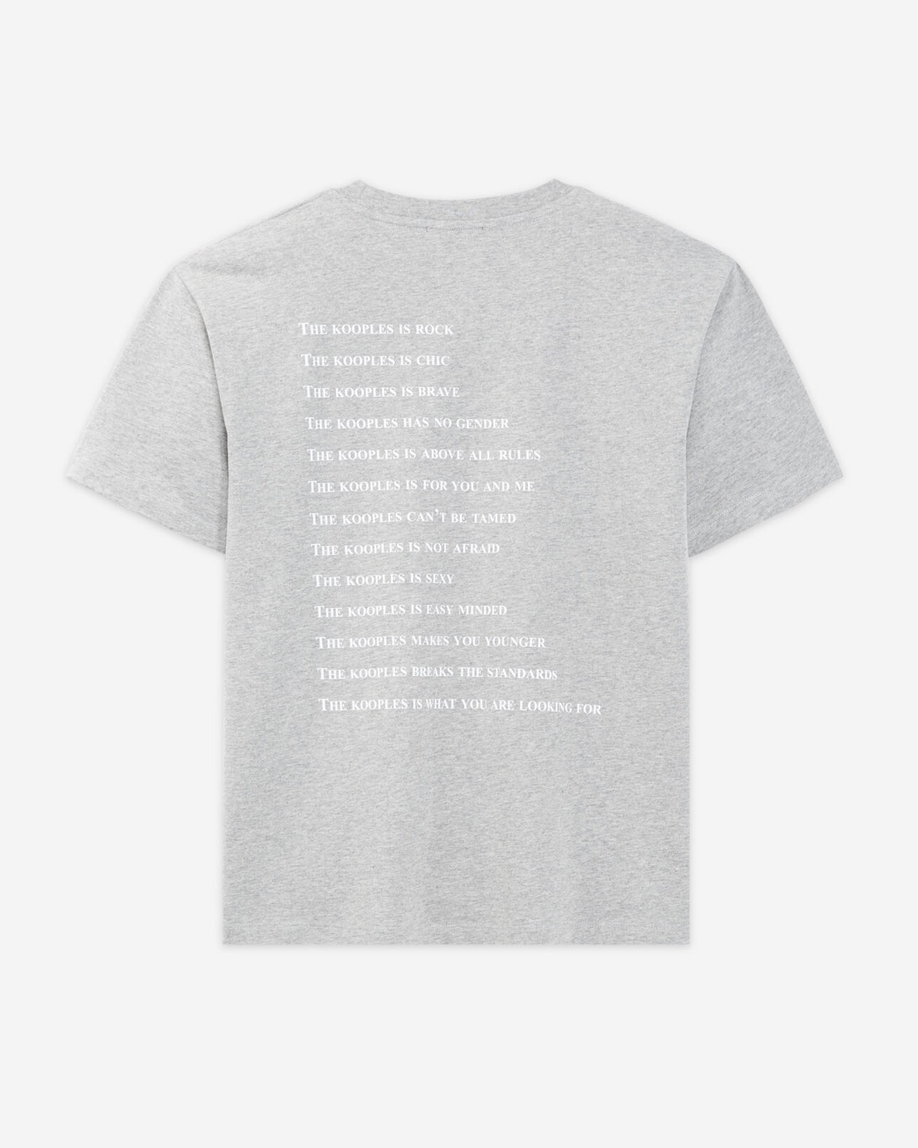 The Kooples FEMME GREY MELANGE t-shirt gris chiné coton motif what is
