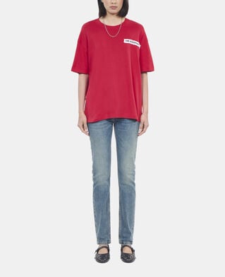 The Kooples FEMME RUBIS t-shirt avec patchs rouge