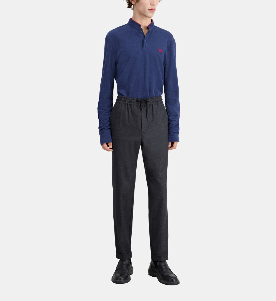 Grey flannel hotsell trousers mens