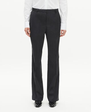 The Kooples F ANTHRACITE dark gray wool straight pants