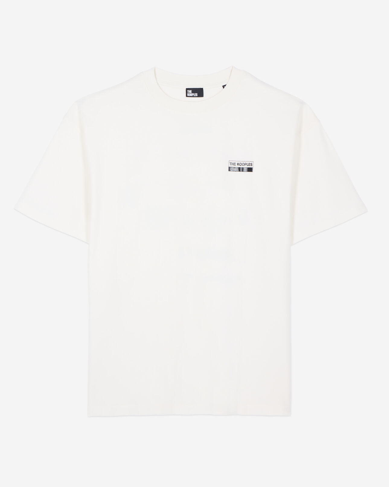 The Kooples HERREN ECRU ecrufarbenes t-shirt mit 100% wild-siebdruck