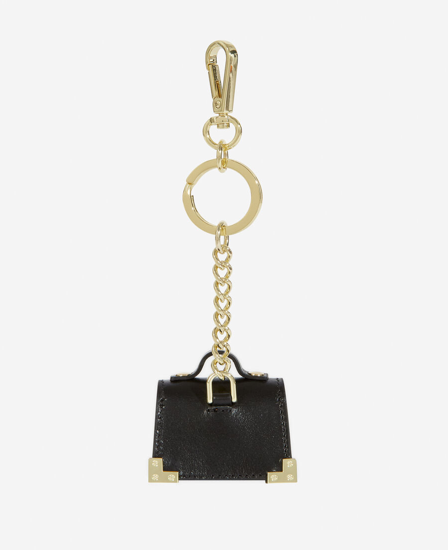 porte-clés emily doré avec mini-sac noir