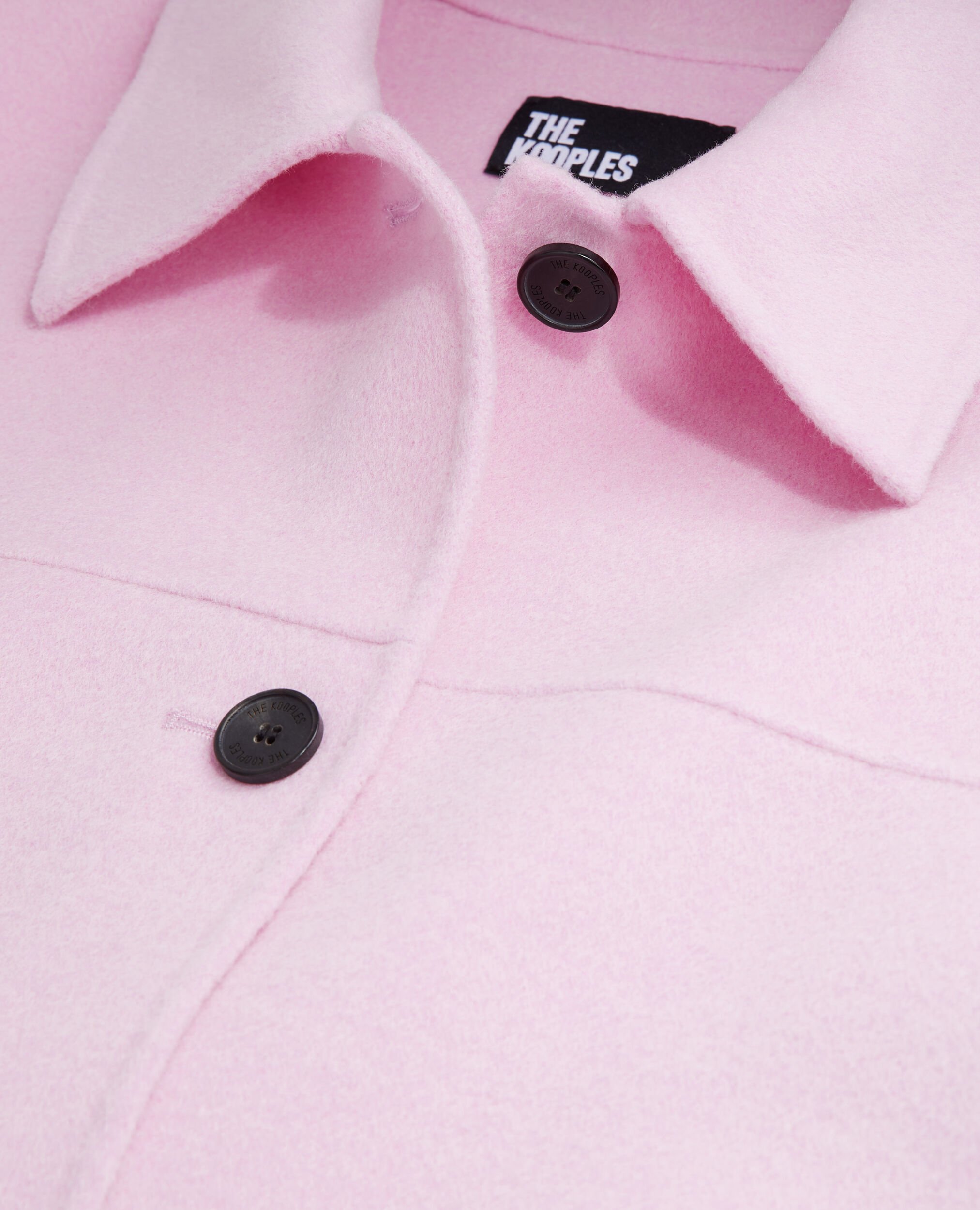 Veste type surchemise rose en laine, PALE PINK, hi-res image number null