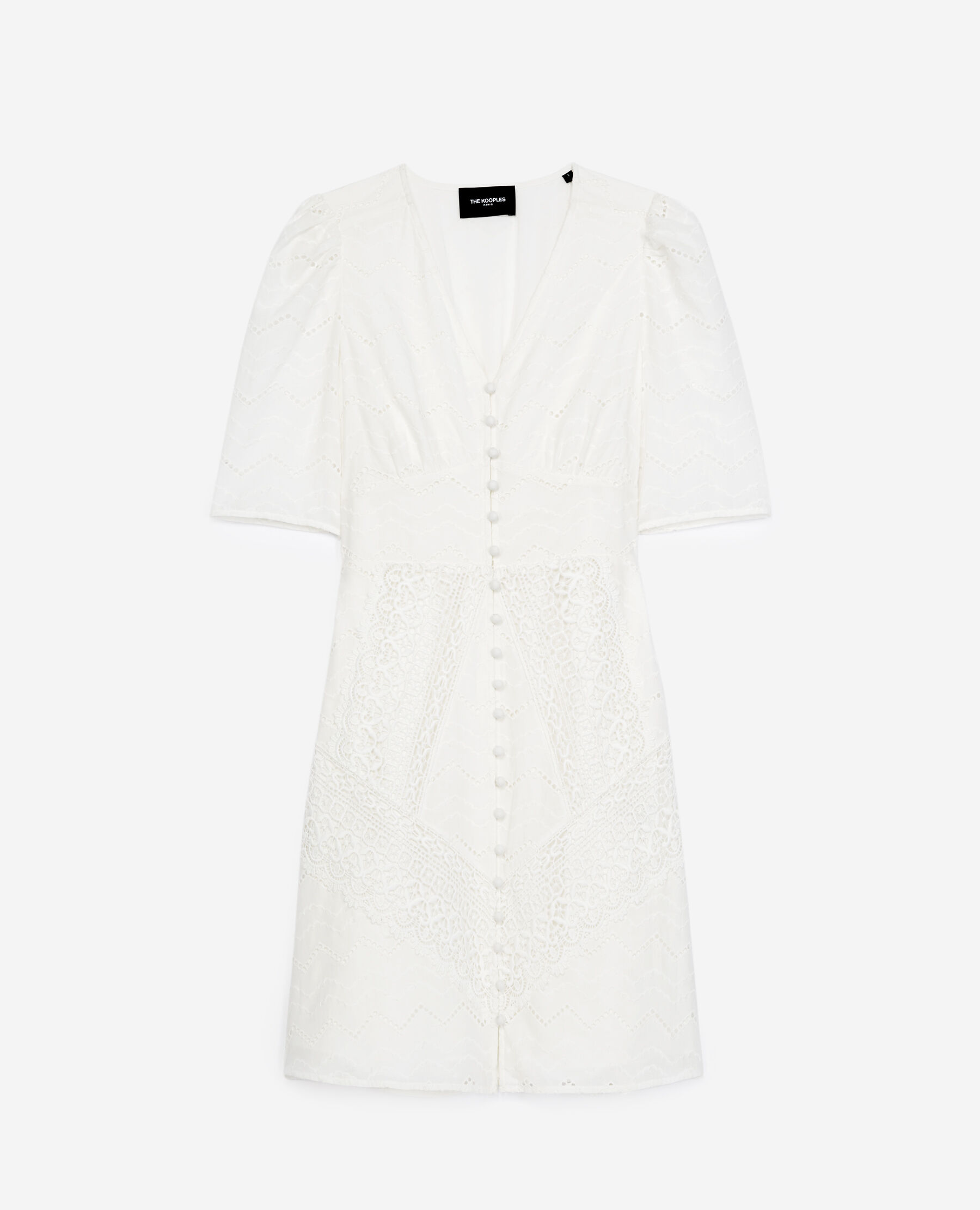 Robe blanche manches courtes The Kooples