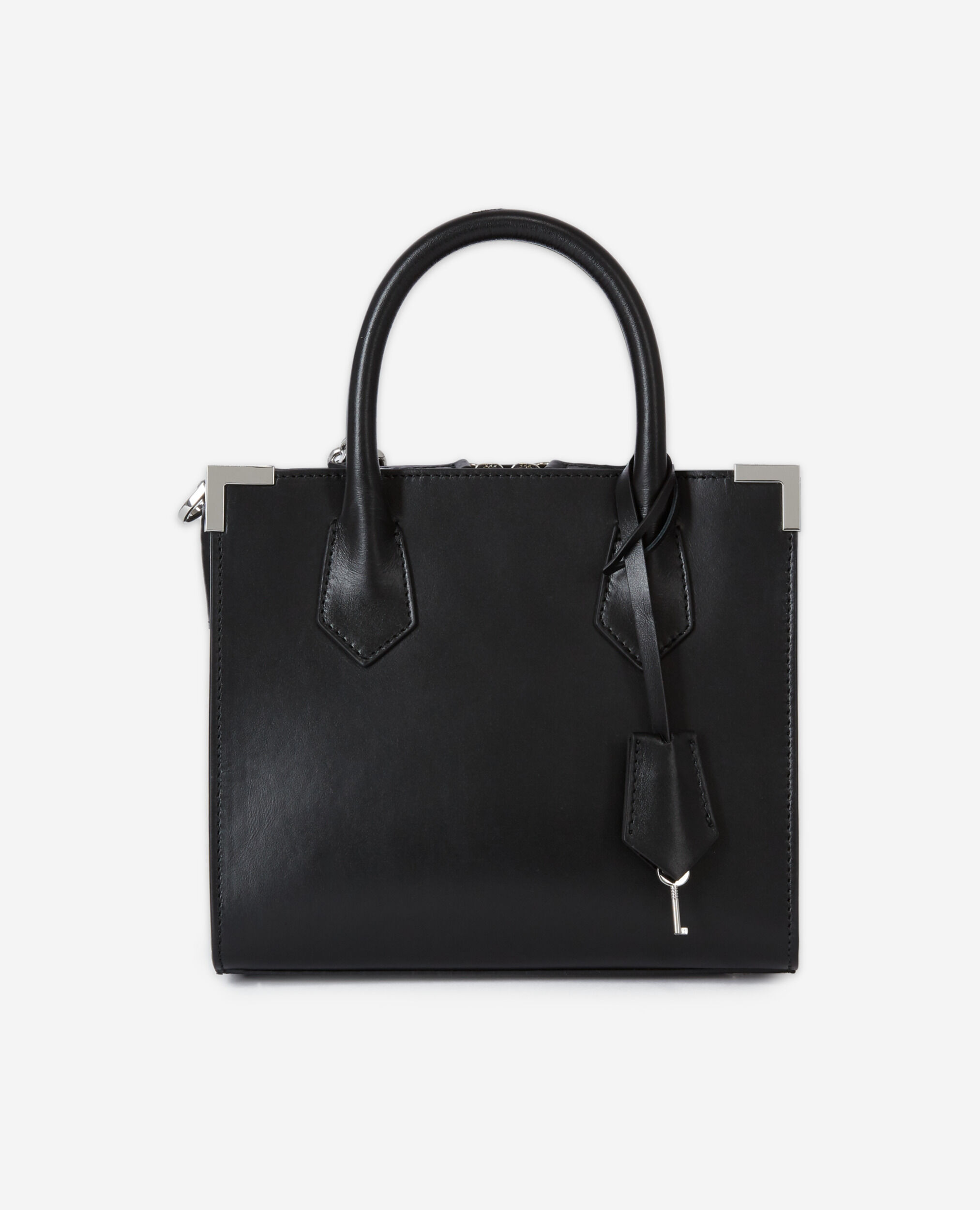 Medium Ming bag in smooth black leather, BLACK, hi-res image number null