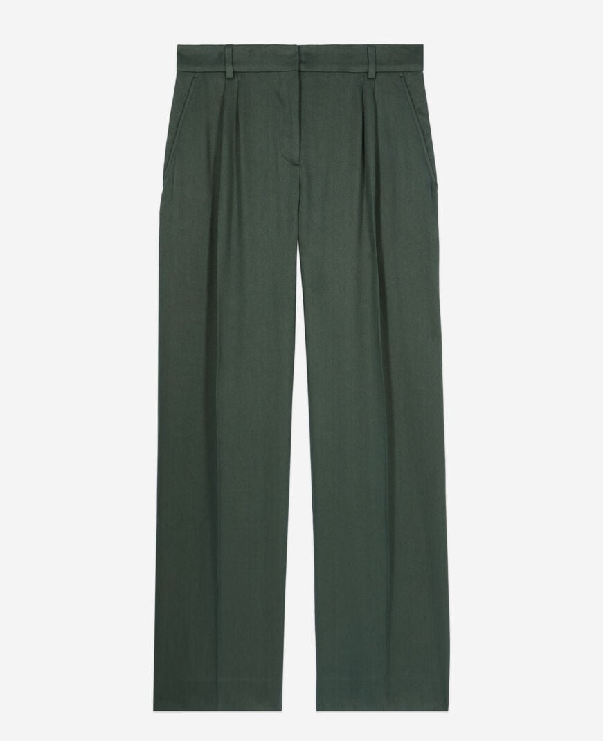 The Kooples F WOOD KAKI green suit trousers
