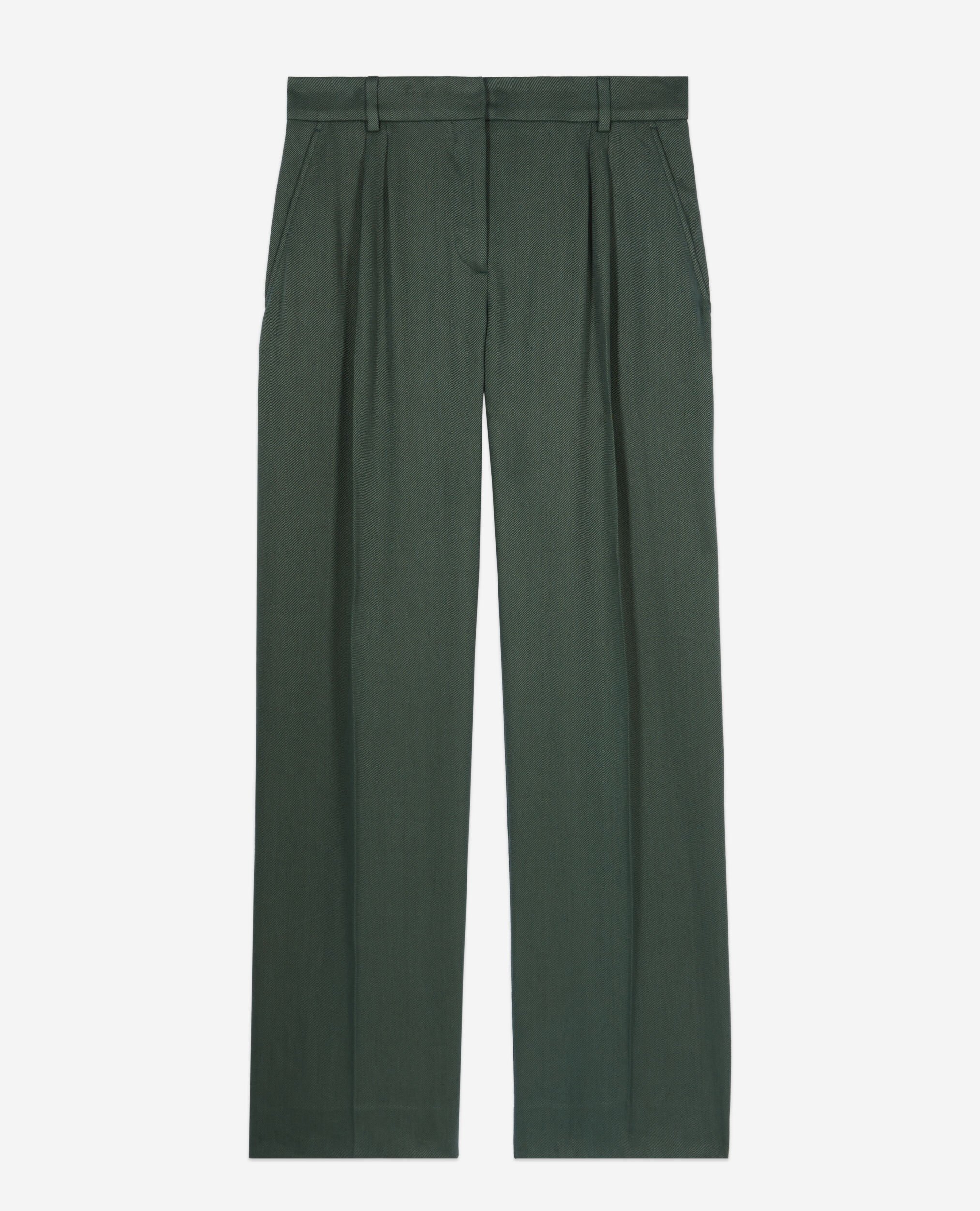 Green suit trousers, WOOD KAKI, hi-res image number null