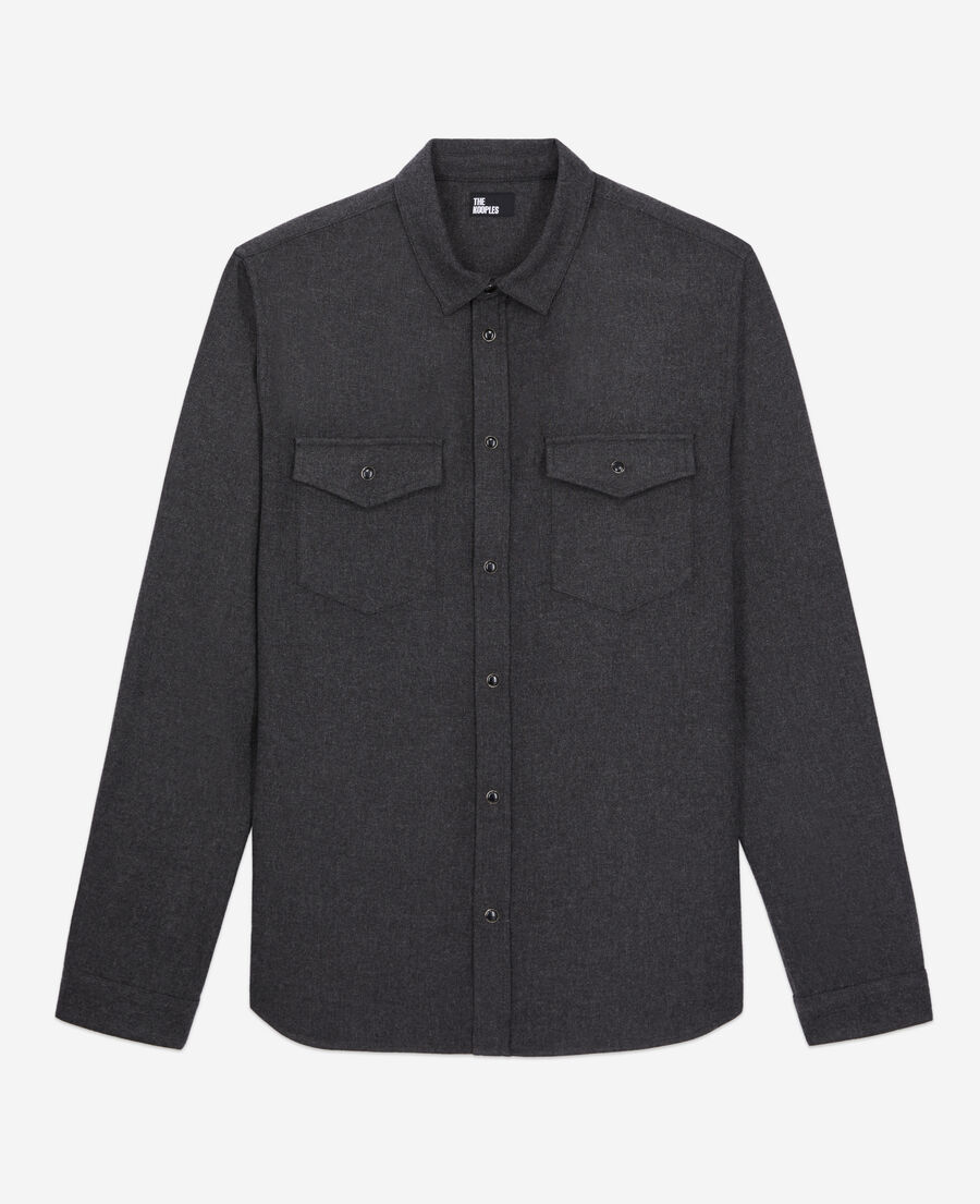 grey flannel shirt