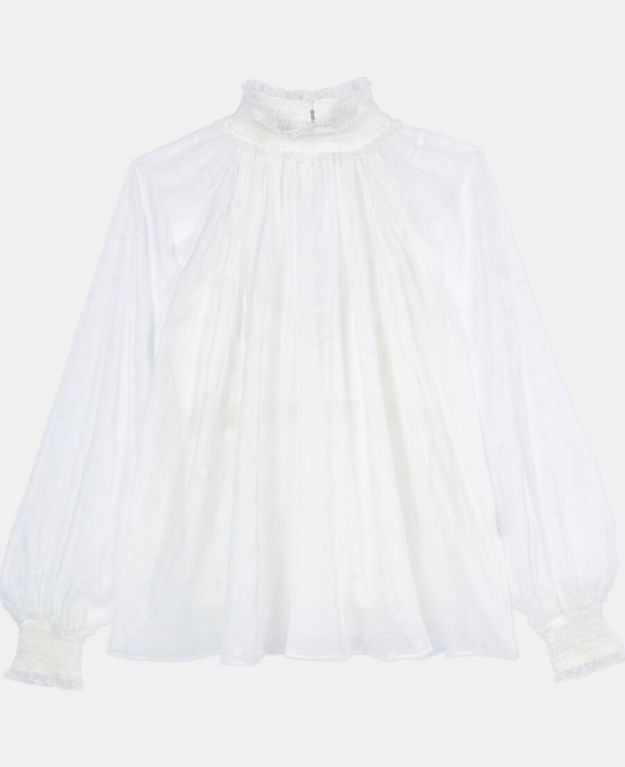 The Kooples F ECRU ecru top with shirring 