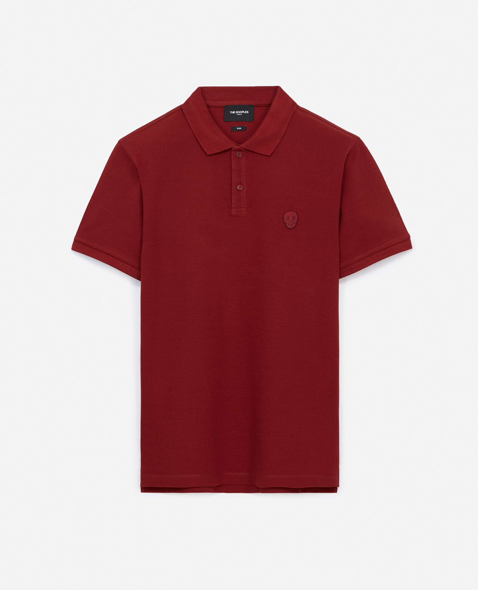Classic collar red cotton polo, RED, hi-res image number null