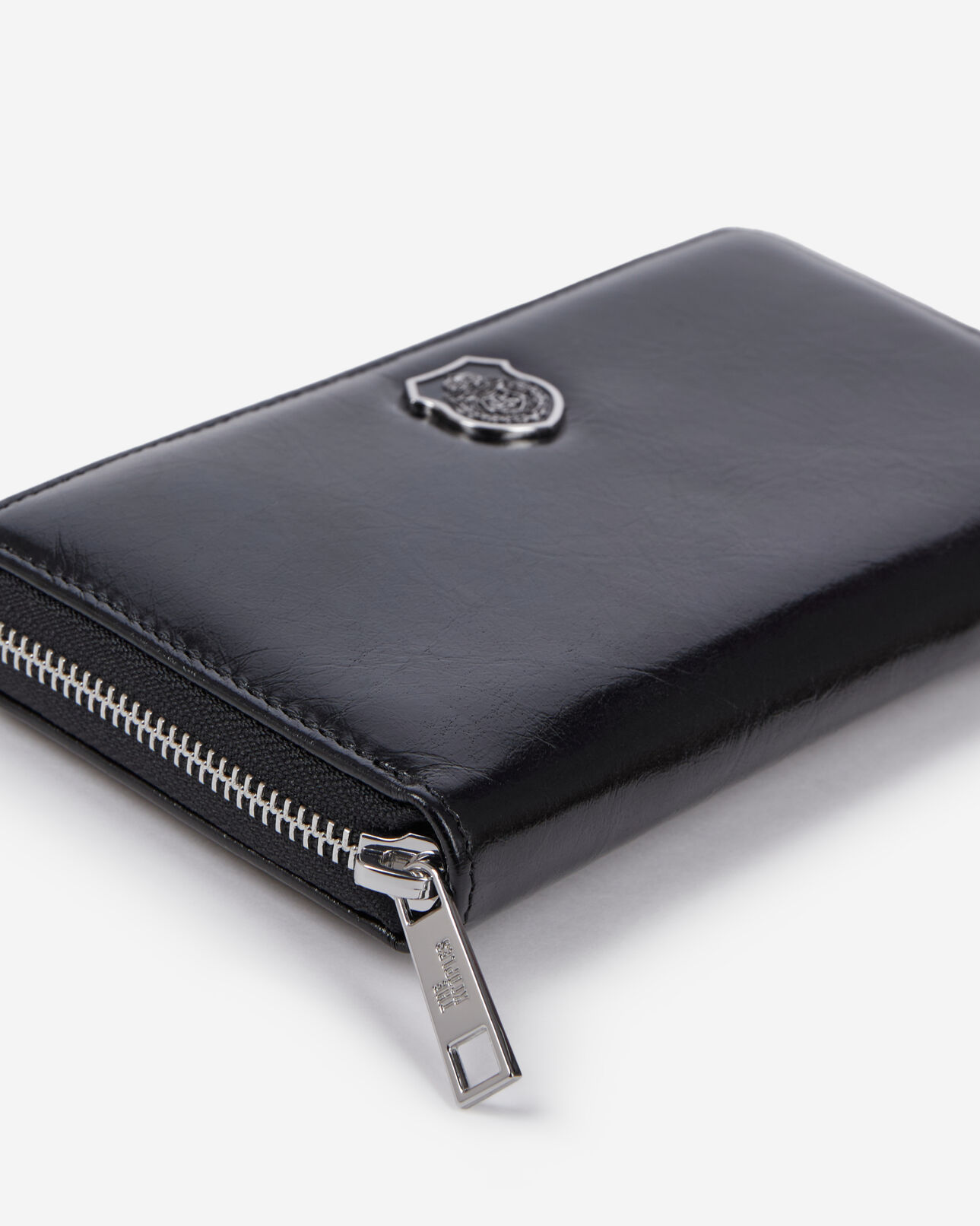 The Kooples M BLACK black leather blazon wallet