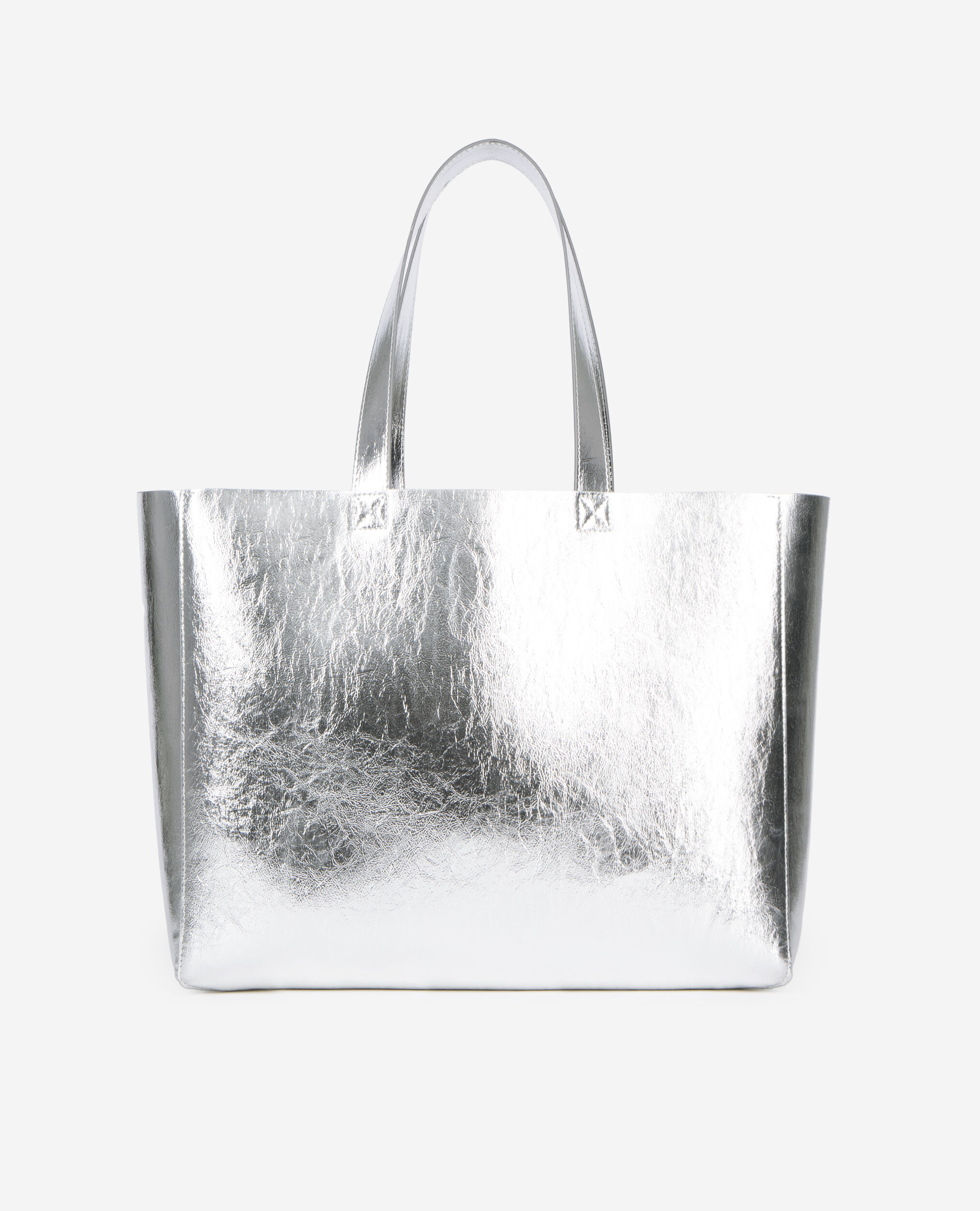 Silver tote handbag online