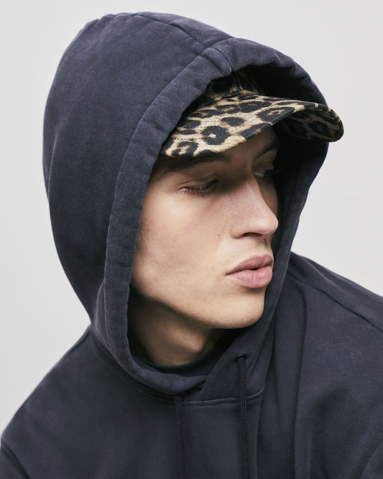 The Kooples MIXED LEOPARD leopard print cap