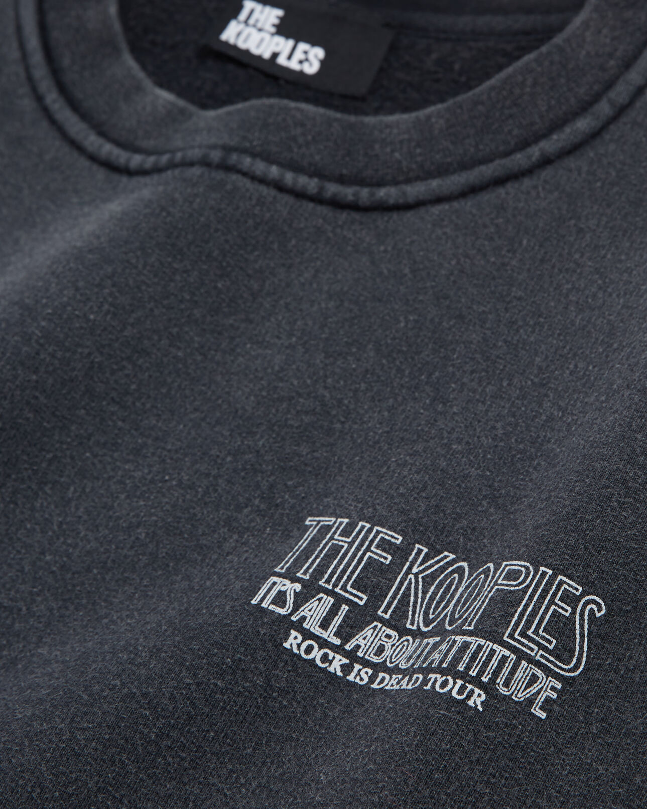 The Kooples MUJER BLACK WASHED sudadera serigrafiada calavera negra