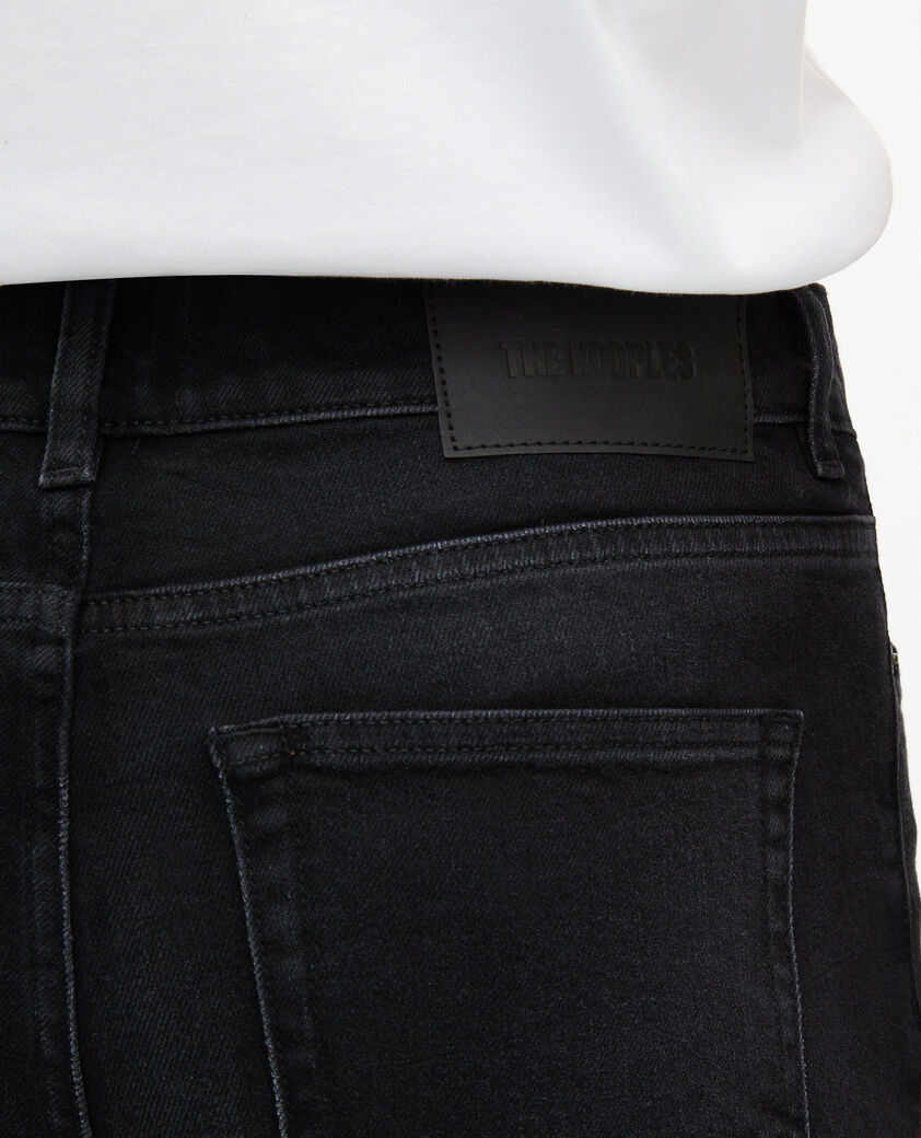The Kooples HOMME BLACK WASHED jean slim noir