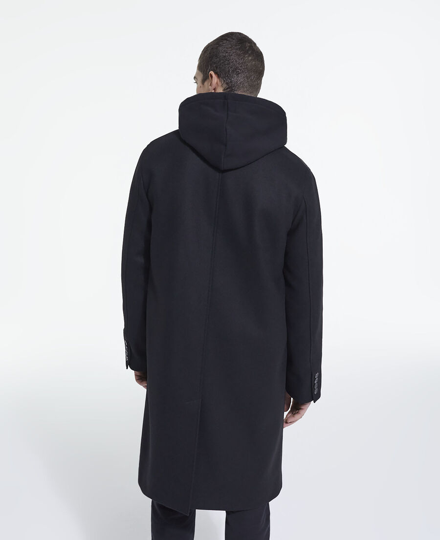 Long black wool coat | The Kooples - UK