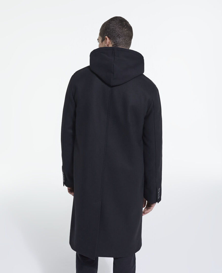 Long black wool coat | The Kooples - UK