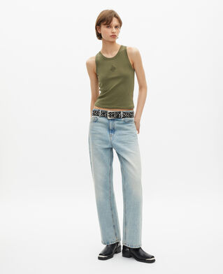 The Kooples F KAKI tank top with khaki crest